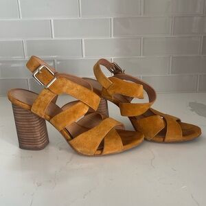 ANTONIO MELANI Mustard Suede Sandals